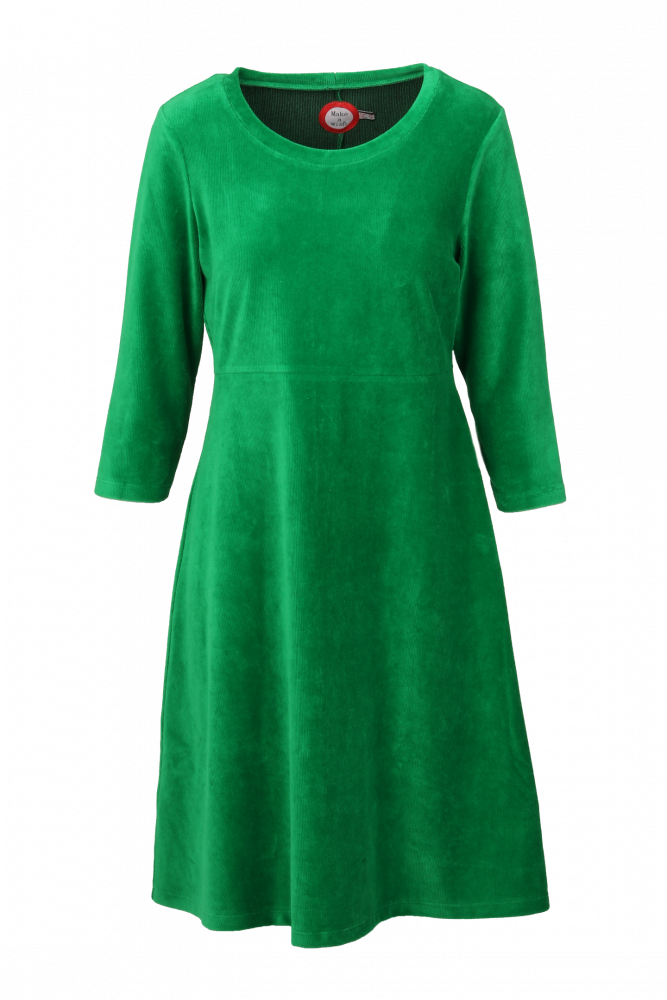 Elli green dress in babycord from ko:ko norway - KO:KO