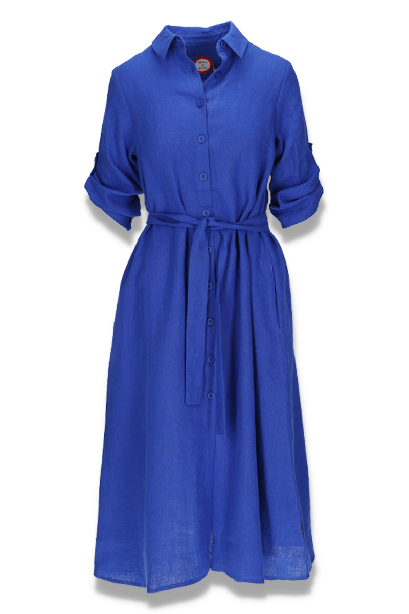 global.PRODUCT_IMAGE_MAIN Donna royal blue linen shirt dress