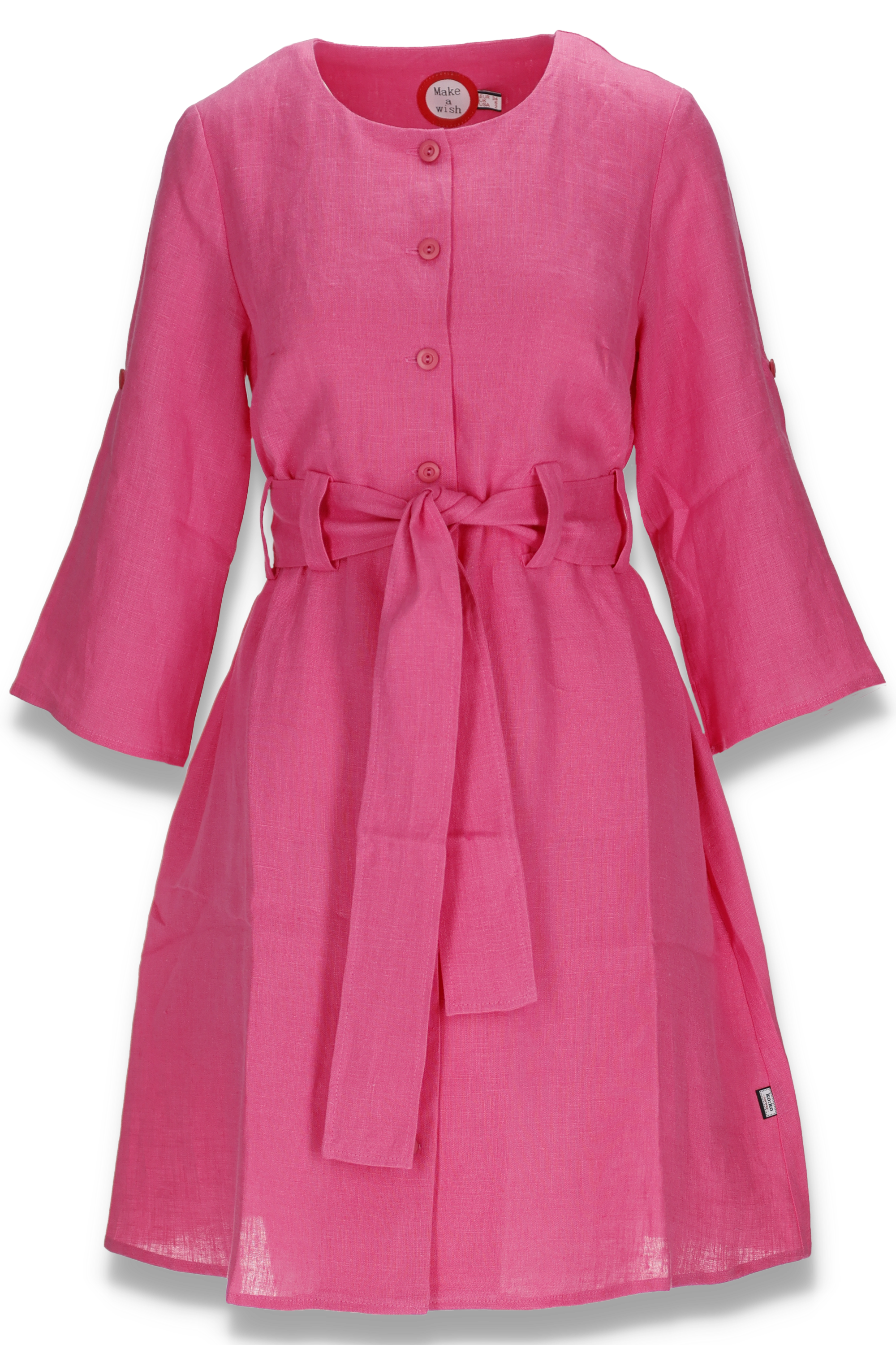 global.PRODUCT_IMAGE_MAIN Eirunn pink shirt dress in linen