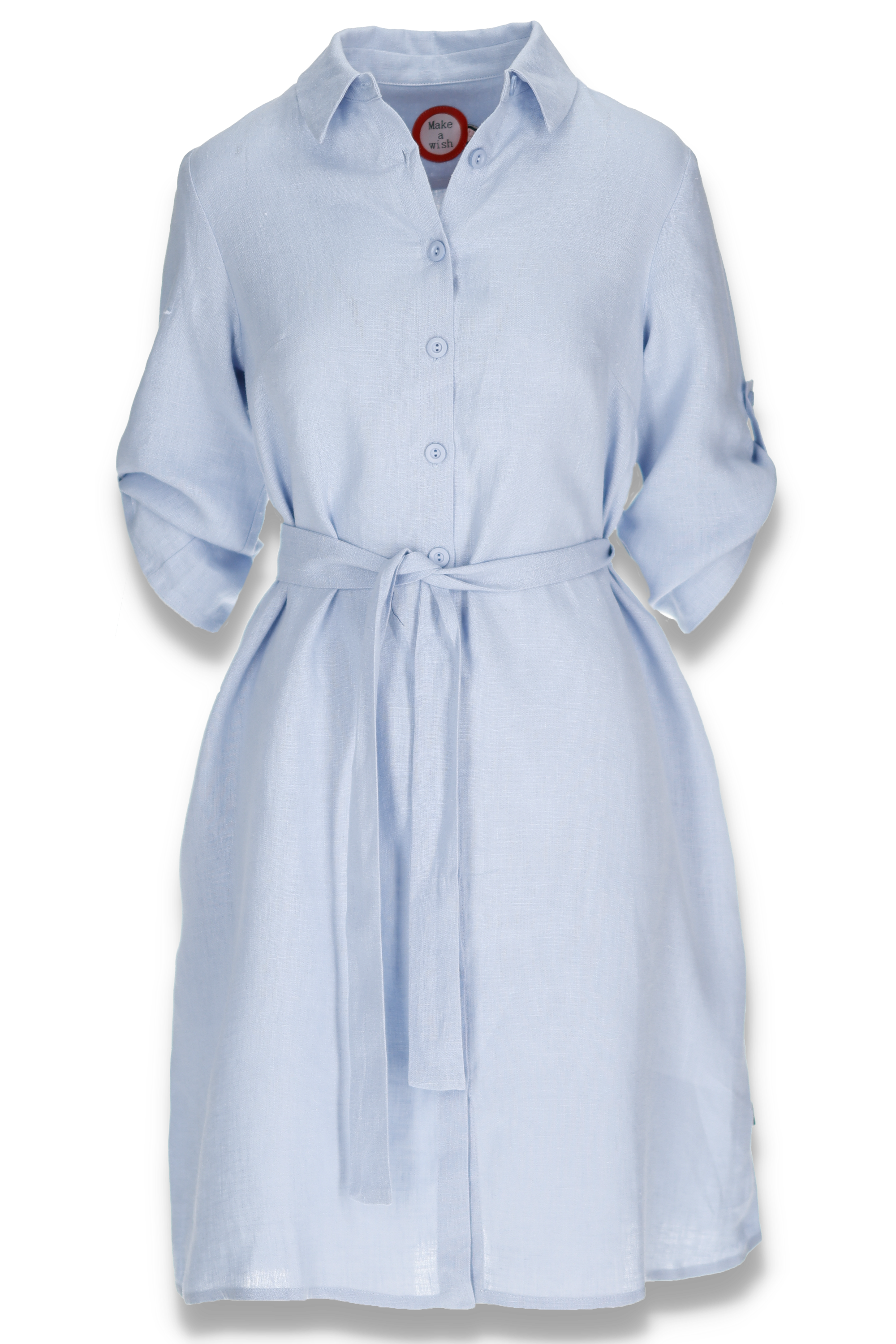 global.PRODUCT_IMAGE_MAIN Fay sky blue  linen shirt dress