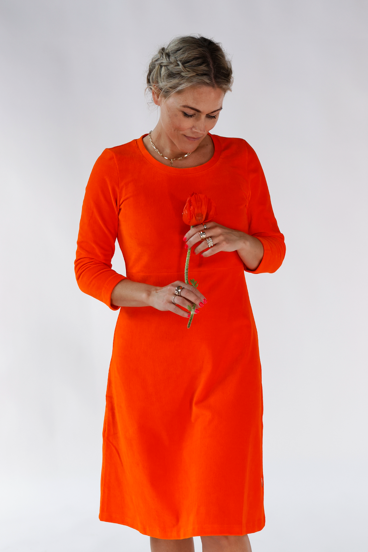 Elli dress babycord orange
